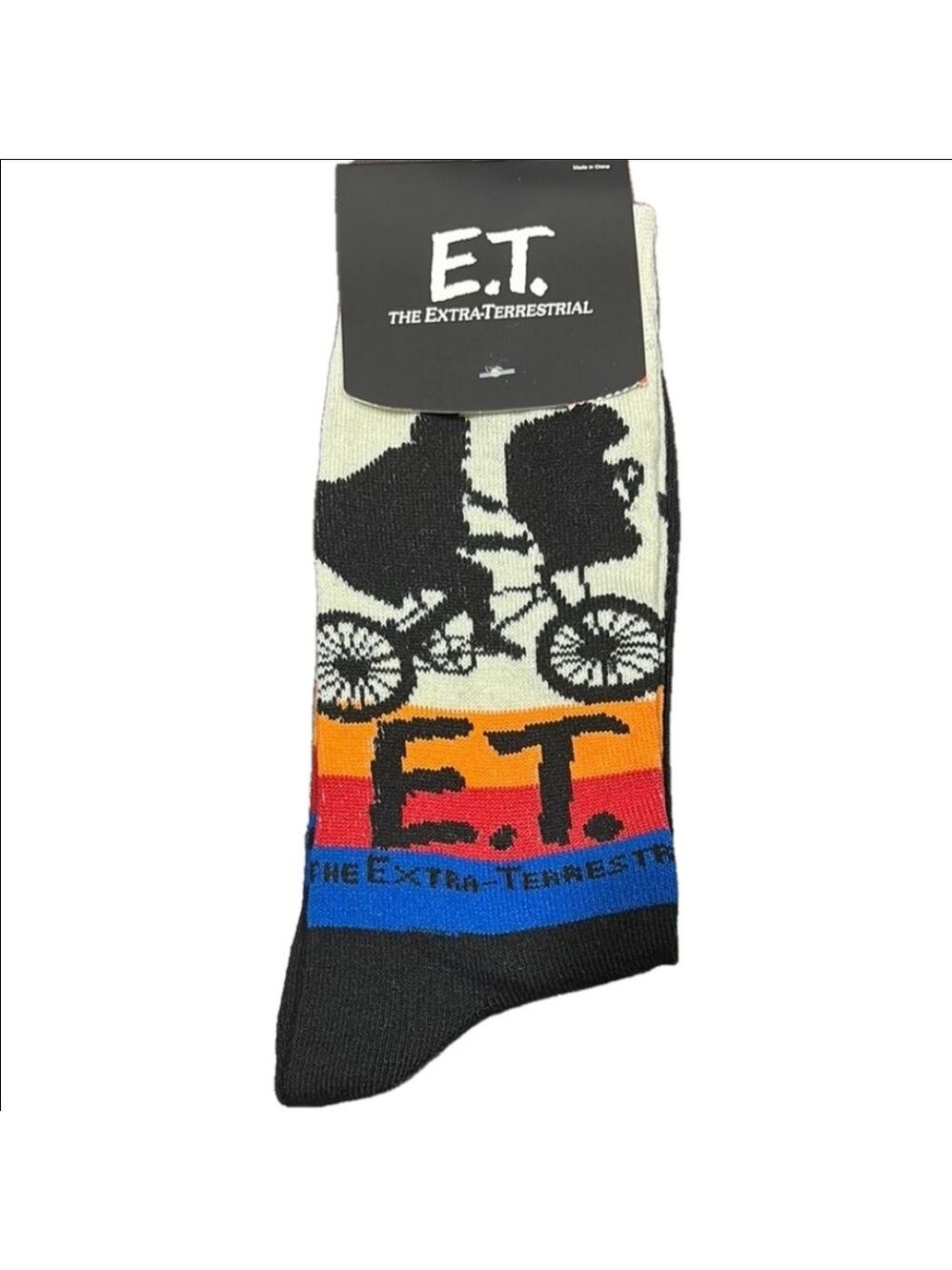 4/$25 ET Crew Socks Blockbuster Movie ET Unisex Graphic Crew Socks New
